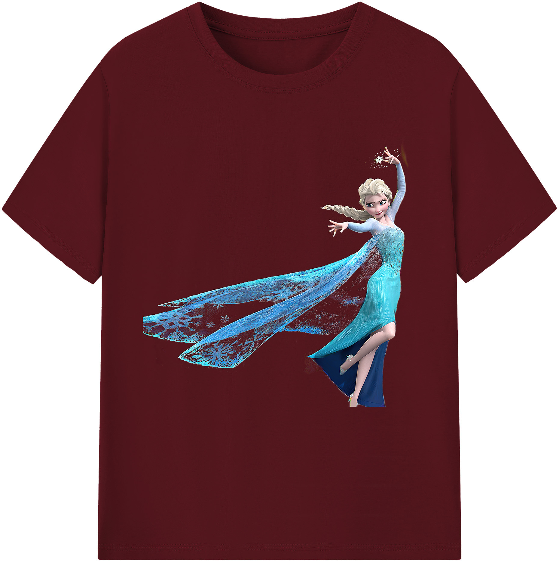 （画像用） アナと雪の女王 アンナ エルサ Frozen Anna Elsa 綿100％半袖Tシャツ（フロントプリント）